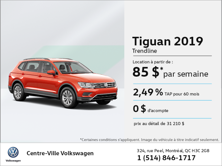 Louez le Tiguan 2019!