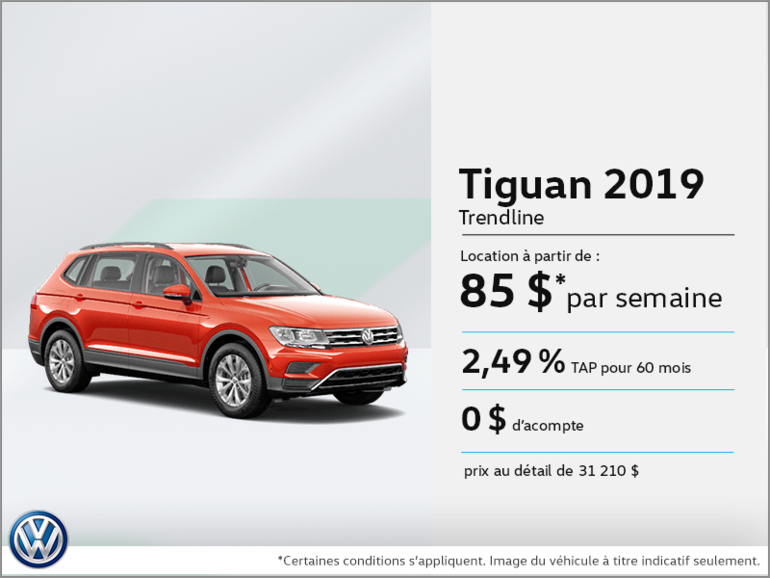 Louez le Tiguan 2019!