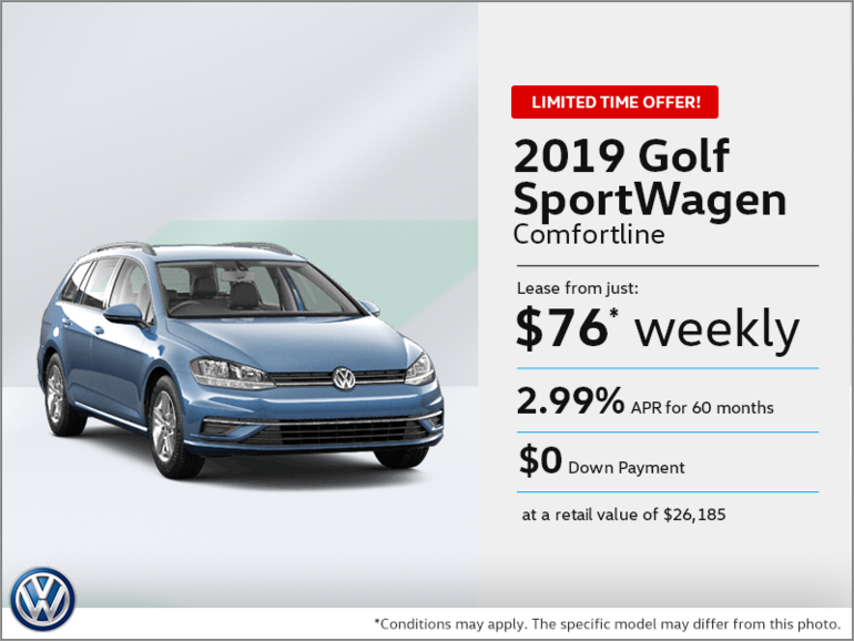 Lease the 2019 Golf SportWagen!