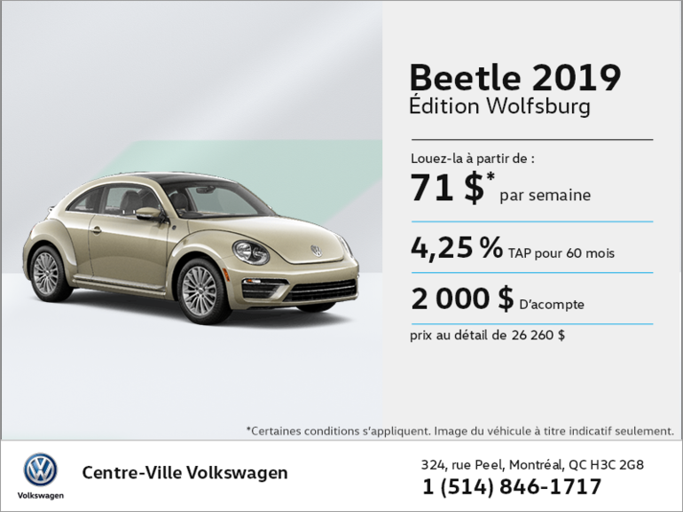 Louez la Beetle 2019!