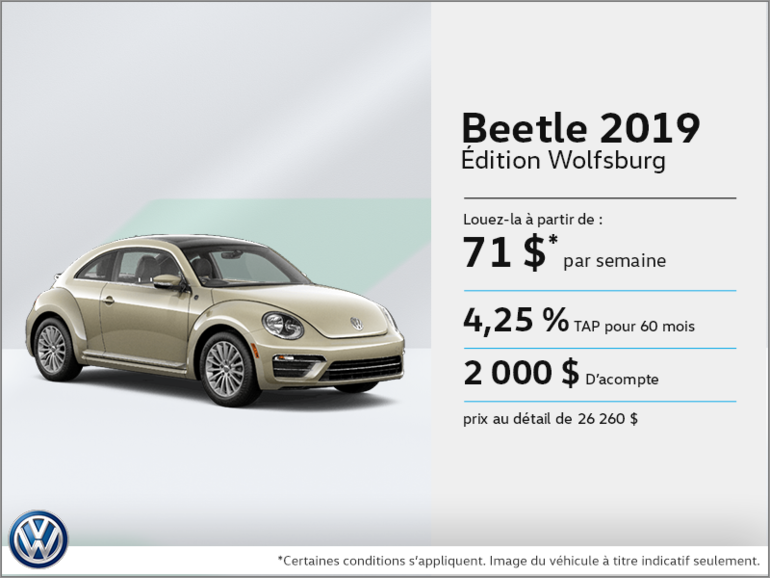 Louez la Beetle 2019!