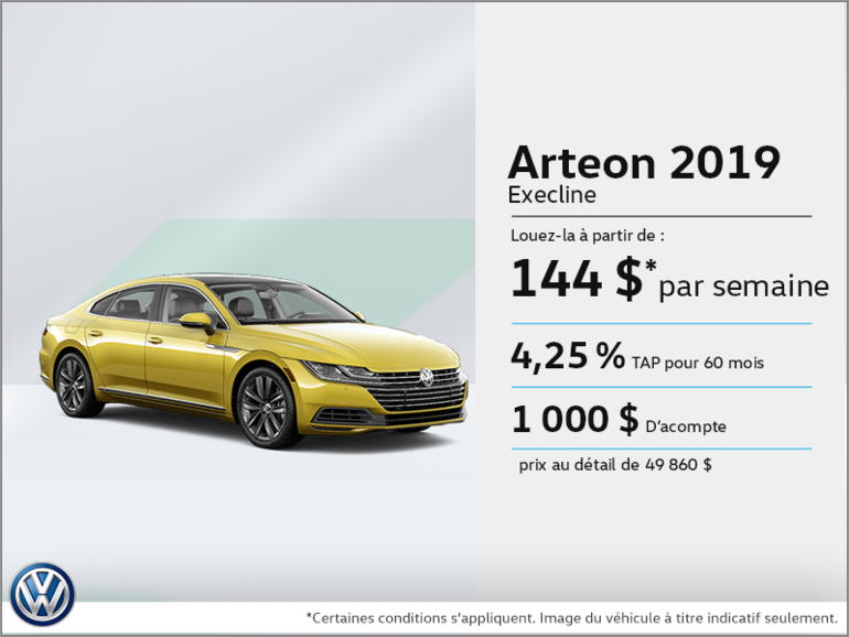 Louez la nouvelle Arteon 2019!