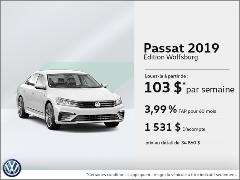 Louez la Passat 2019!