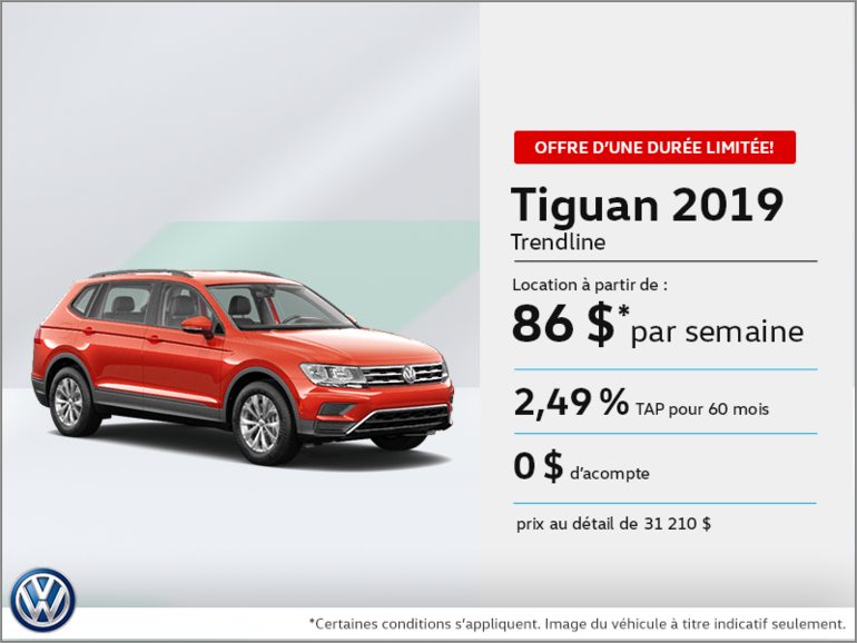 Louez le Tiguan 2019!