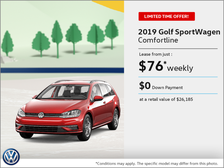 Lease the 2019 Golf SportWagen!