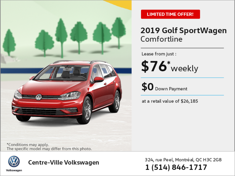 Lease the 2019 Golf SportWagen!