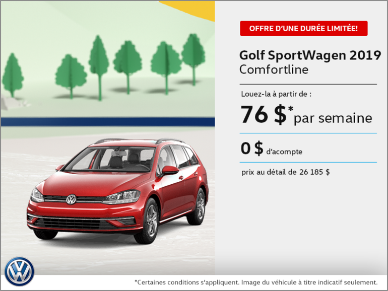 Louez la Golf SportWagen 2019!