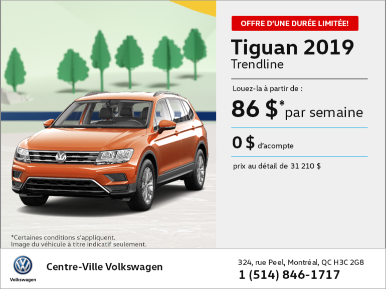 Louez le Tiguan 2019!