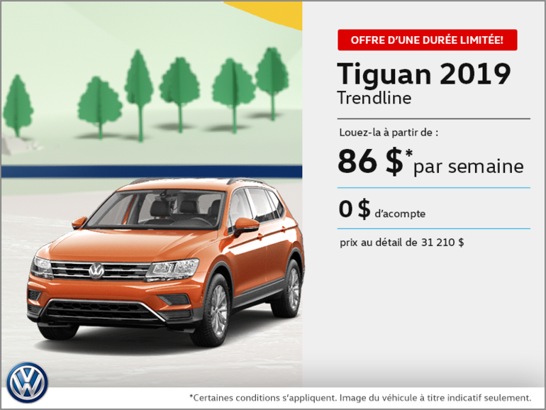 Louez le Tiguan 2019!