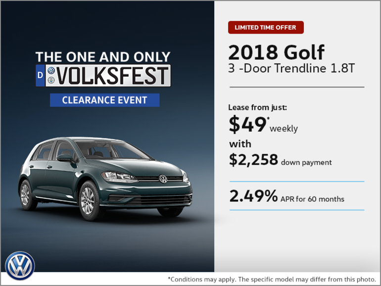 Lease the 2018 Golf 3-Door!