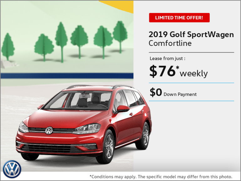 Lease the 2019 Golf SportWagen!