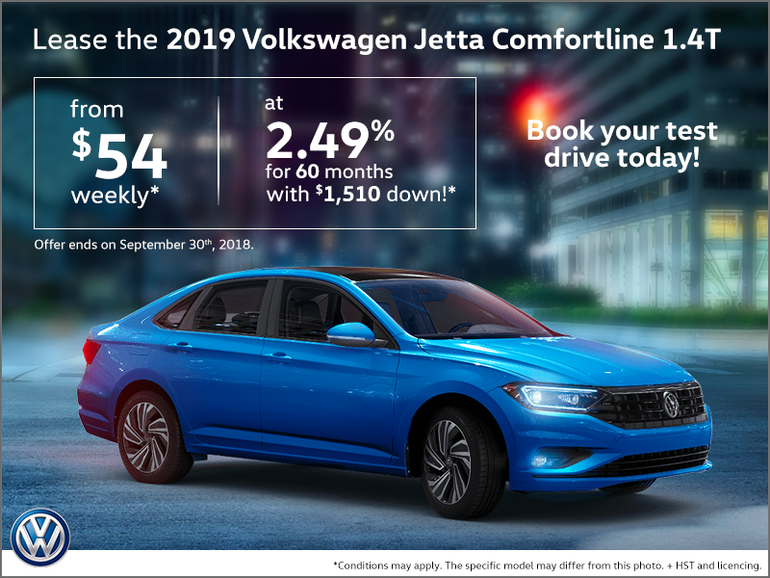 Exclusive deal on 2019 Jetta Comfortline