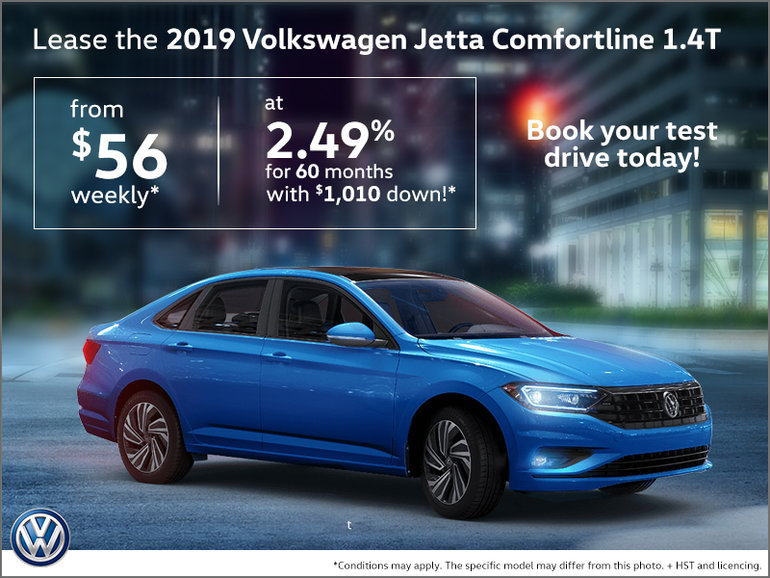 Exclusive deal on 2019 Jetta Comfortline