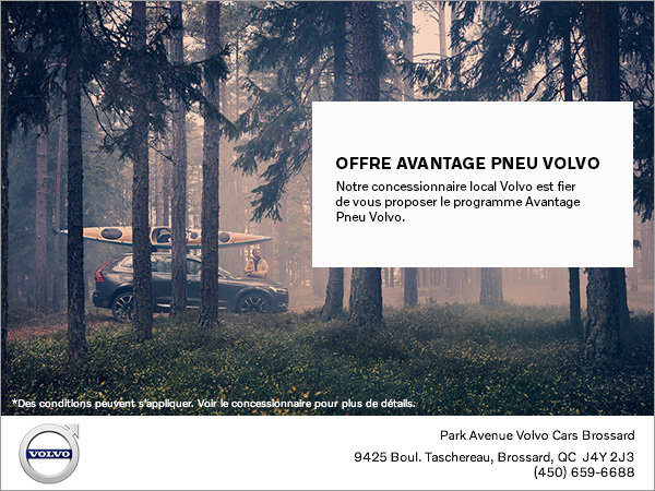 Offre avantage pneu Volvo