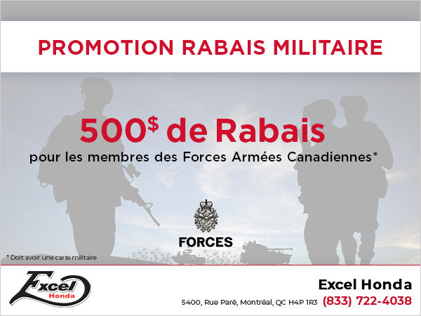 Promotion rabais militaire