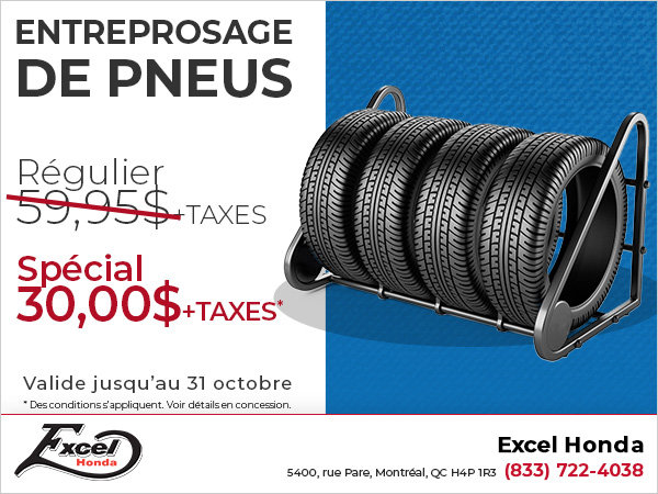 Entreposage de pneus