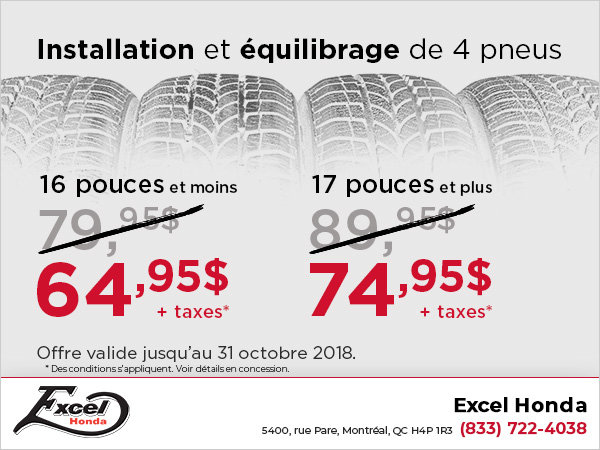 Installation et équilibrage des pneus