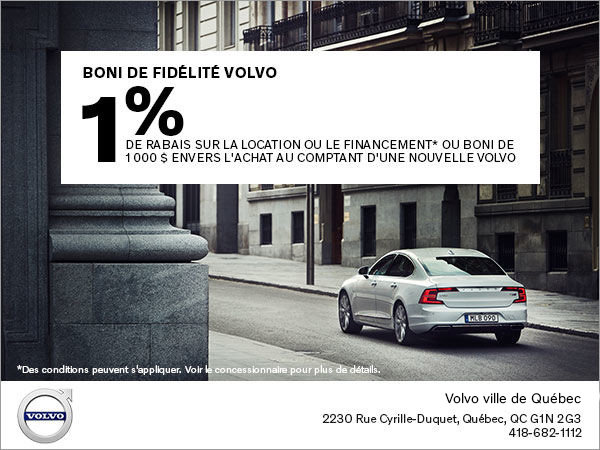Boni de fidélité Volvo