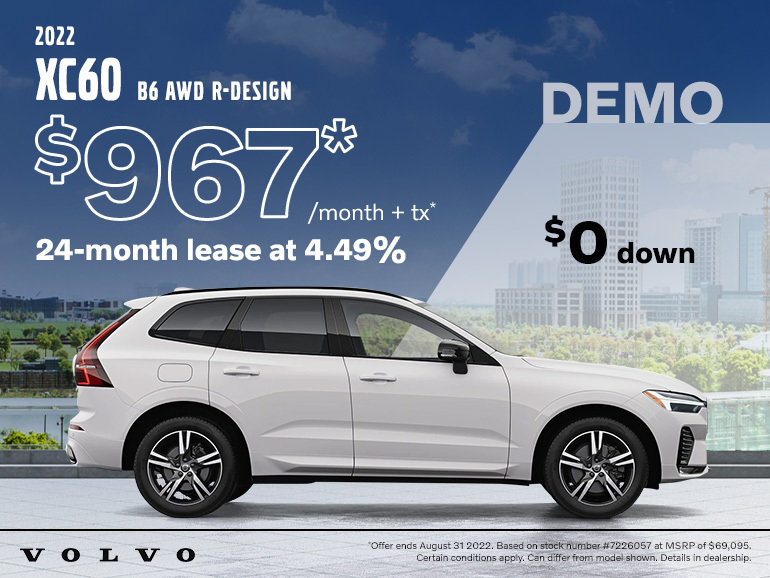 Demo Volvo XC60 | Lease $849/month + tx*