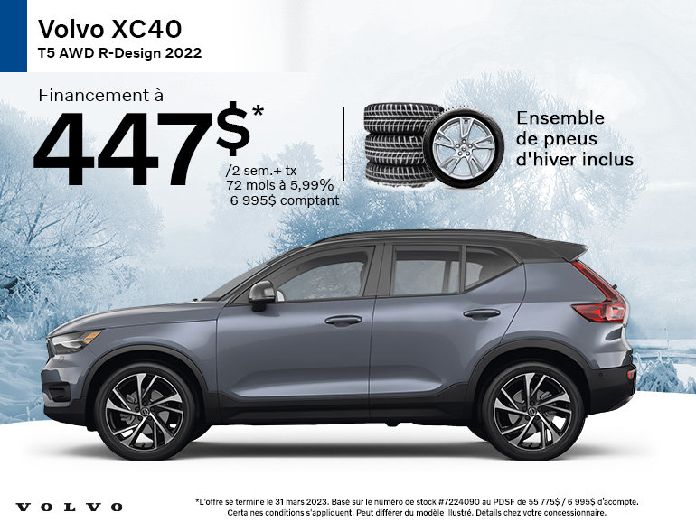 Volvo XC40 2022 à partir de 447$/2 semaines