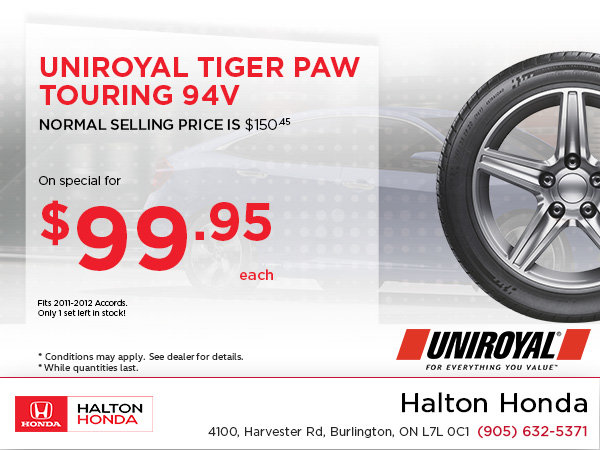 Save on Uniroyal Tiger Paw Touring!