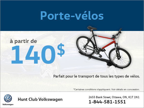 Obtenez un porte-vélos à partir de 140$!