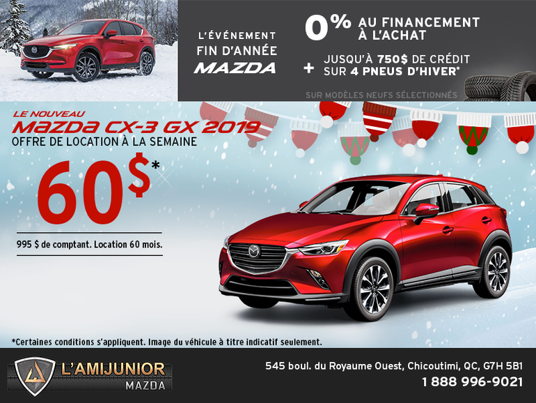 Procurez-vous le Mazda CX-3 2019!