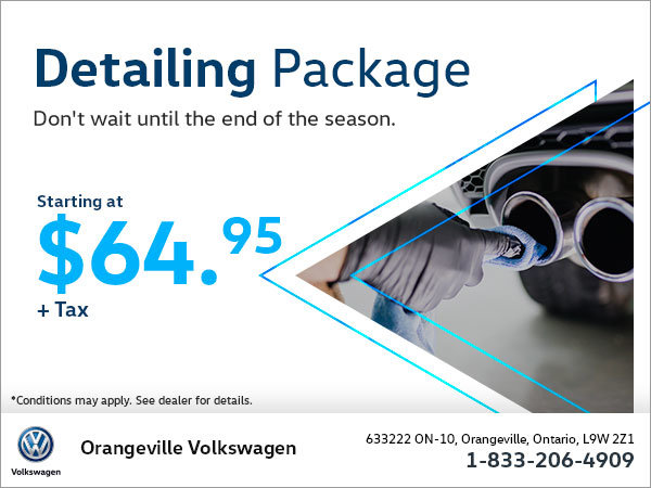 Get a Detailing Package Starting at $64.95!