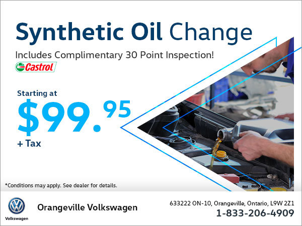 Get a Synthetic Oil Change Starting at $99.95!