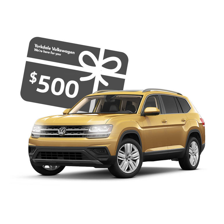 Buy an Atlas or Tiguan to get a $500 gift card!