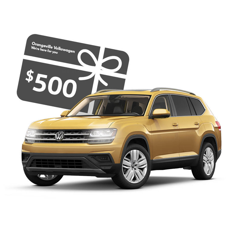 Buy an Atlas or Tiguan to get a $500 gift card!