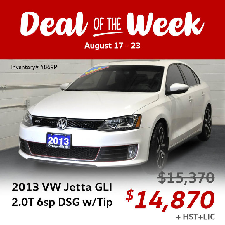 Only $14,870+HST! 2013 Volkswagen Jetta GLI 2.0T 6sp DSG w/Tip