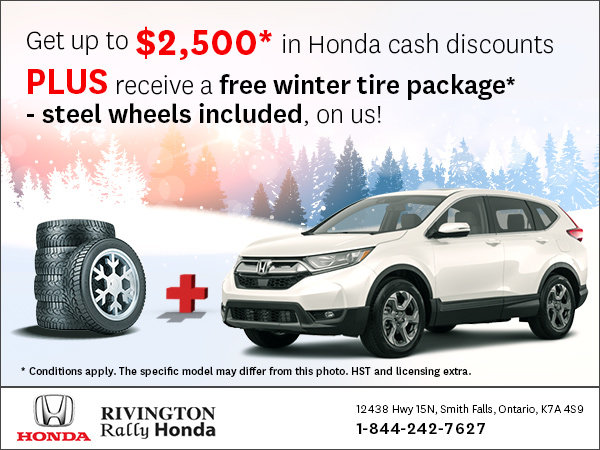 Get up to $2,500 in Honda Cash Discounts