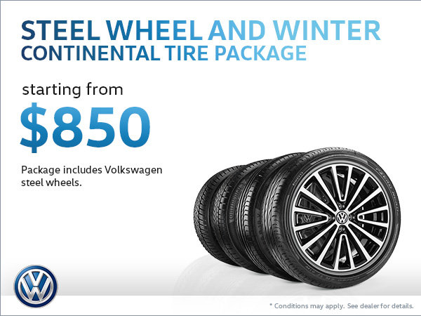 Get a Steel Wheel and Winter Continental Tire Package from $850!
