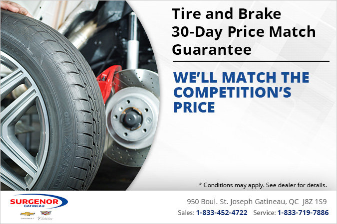 Tire and Brake 30-Day Price Match Guarantee