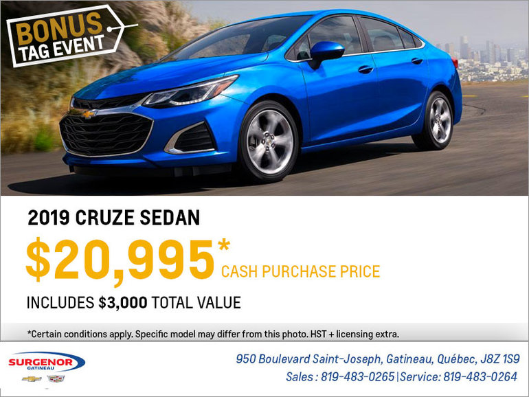 Get the 2019 Chevrolet Cruze Sedan