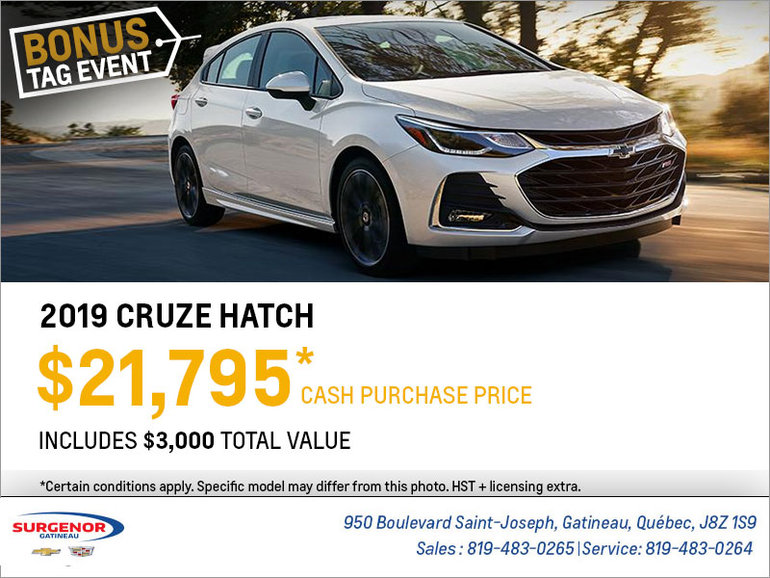 Get the 2019 Chevrolet Cruze Hatch