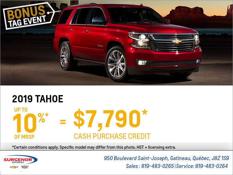 Get the 2019 Chevrolet Tahoe