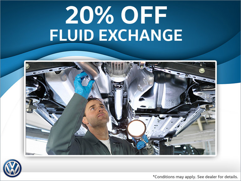 20% off fluid exchange