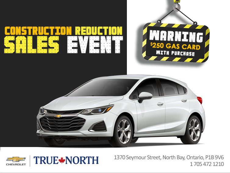 $250 Gas Card with your next 2019 Cruze, Malibu or Trax!