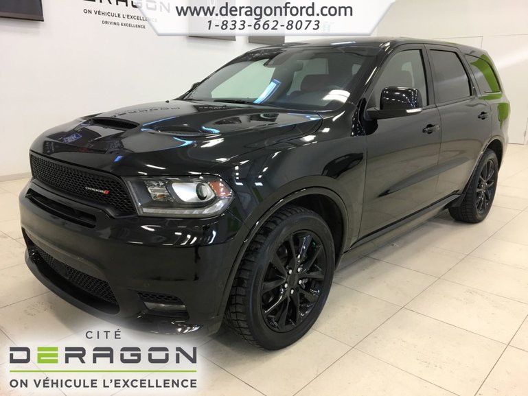 deragon honda pre owned 2018 dodge durango r t awd dvd cuir rouge toit nav tech pack blacktop for sale in cowansville pre owned 2018 dodge durango r