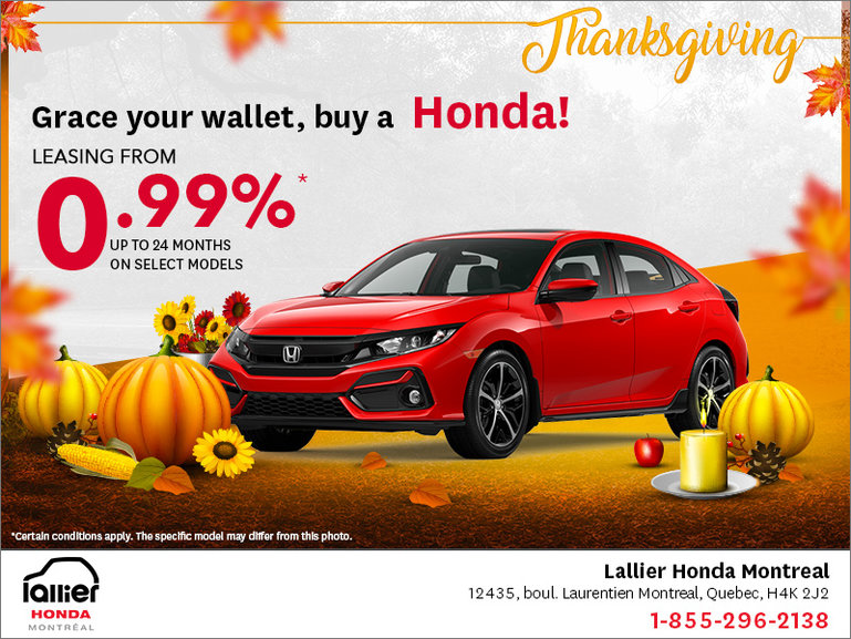 Lallier Honda Montreal Thanksgiving Has Come Early