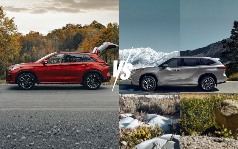 Comparing the 2025 INFINITI QX50 and 2025 Toyota Highlander