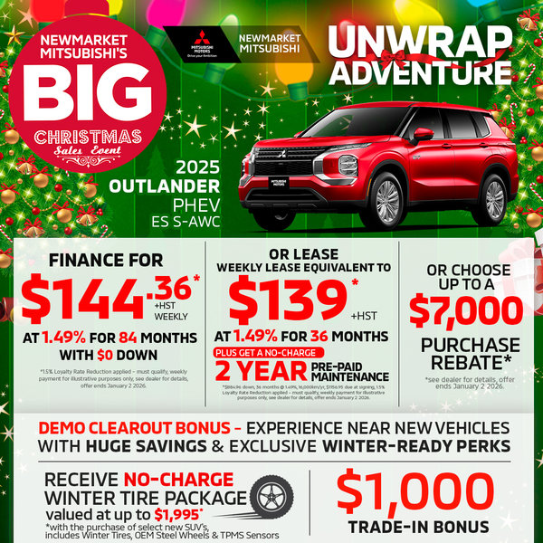 Big Christmas Sales Event - Outlander PHEV