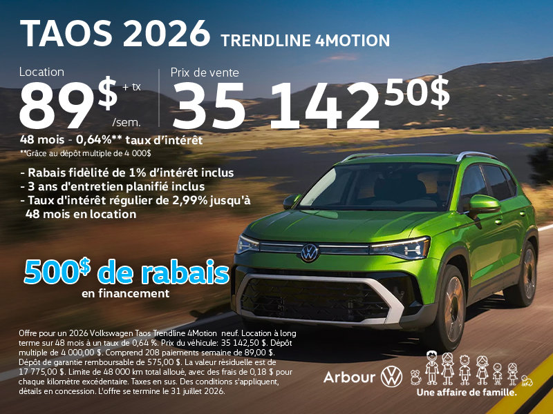 Taos 2026 Trendline 4motion