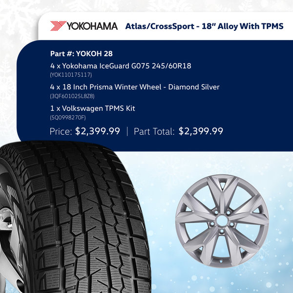 Atlas/Crossport – 18″ Alloy With TMPS