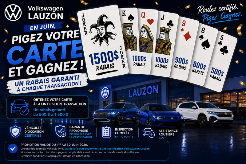 Piges votre carte et gagnez - Promo occasion de juin