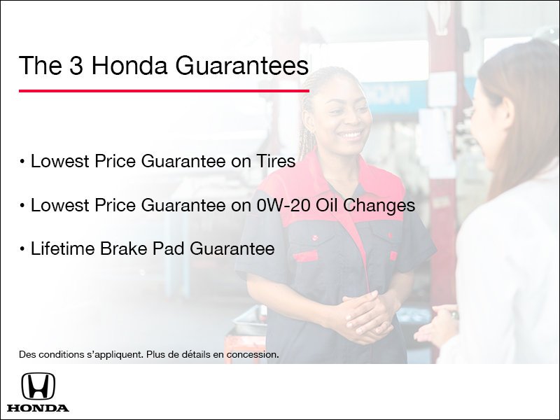 The 3 Honda Guarantees
