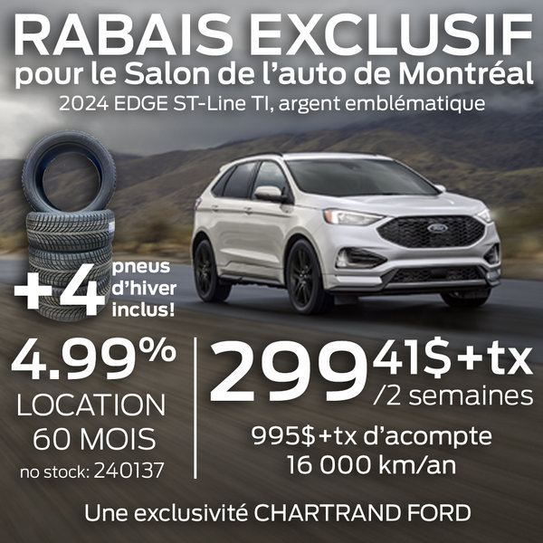 RABAIS EXCLUSIF pendant le Salon de l'auto de Montréal