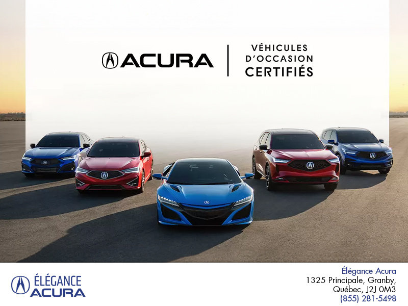 Véhicules Certifiés Acura